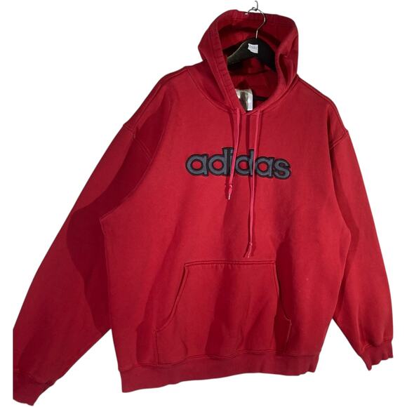 Vintage Adidas Chest Spellout Hoodie XL - Picture 4 of 7